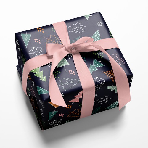 Design a Christmas Pattern for Luxury Decorative Gift Boxes Design réalisé par Fran.illus