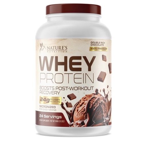 Tasty Whey Protein Chocolate Design Needed for Nature's Nutrition Design réalisé par UnderTheSea™