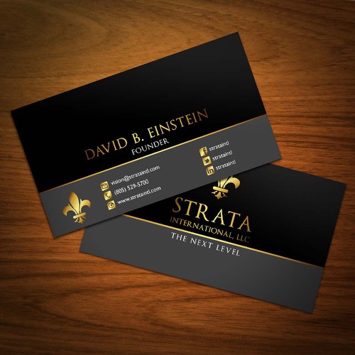 1st Project - Strata International, LLC - New Business Card Design by Dezero