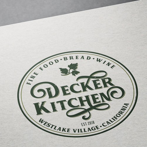 Create a rustic artisan logo for Decker Kitchen Design by Graphema Digital