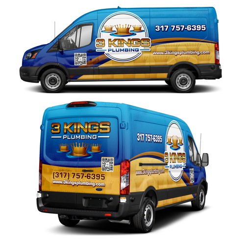 Eye catching plumbing van wrap Design by Nadun Prabodana