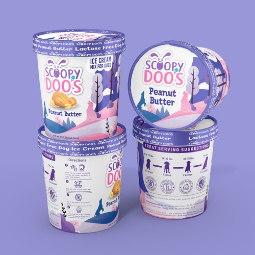 Dog Ice Cream Cup  Label Design by CUPEDIUM