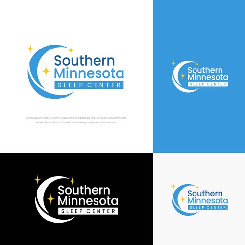 A Sleep Center logo in Southern Minnesota for breathing and sleeping better. Design by Danielle Curtis