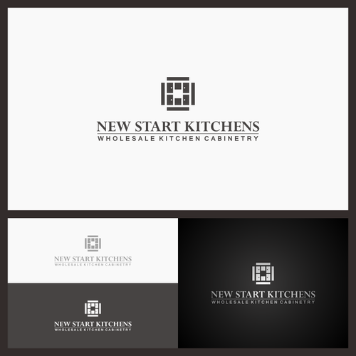 create a captivating logo for a kitchen cabinet business 