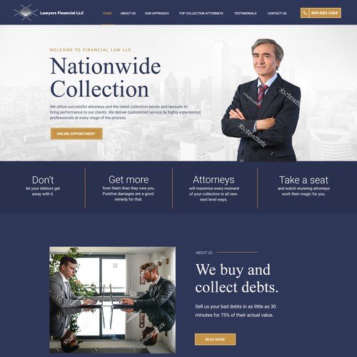 Debt Collection Website Design by idea@Dotcom