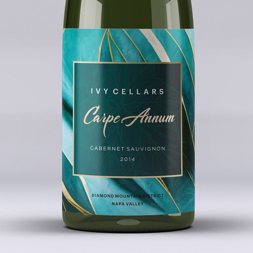 Ivy Cellars sparkling wine label Design by Haris808