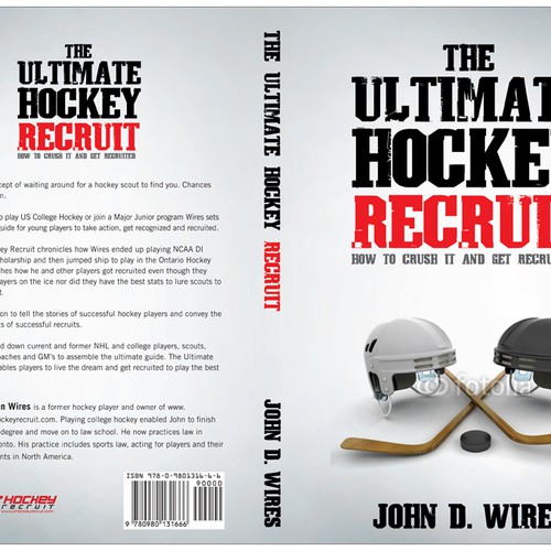 Book Cover for "The Ultimate Hockey Recruit" Design by line14