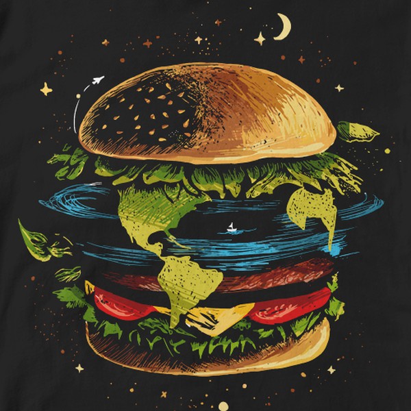 Design by MariaSay titled "BIG illustration for "Big Burger". Big Burger are a Burger Delivery"