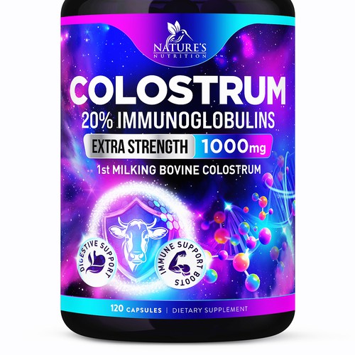 Powerful, Colostrum Design Needed for Nature's Nutrition Design by FreshApple@Michelle