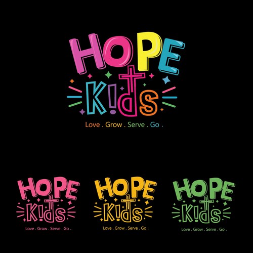 We need a fun, unique logo to launch our new kids church ministry! Design by Bila Designs