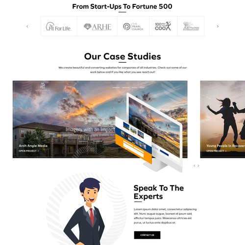 Create a Trendy New Webpage for an Half A Million Dollar-Value Website Agency Design by Pritesh P