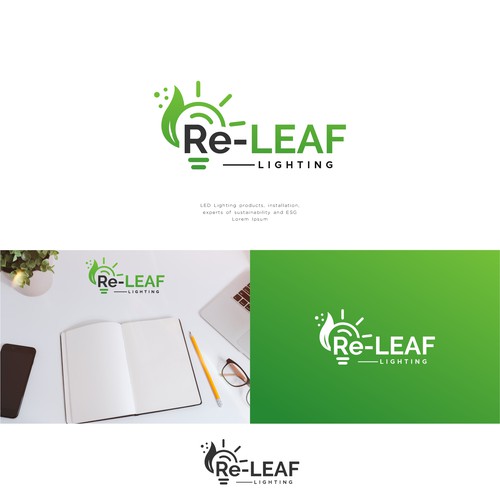 Re-LEAF Lighting logo Diseño de Astart