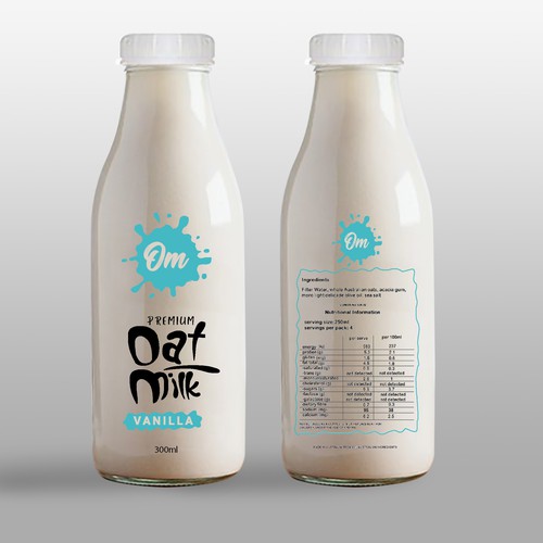 New oat Milk label Réalisé par Nirmana92