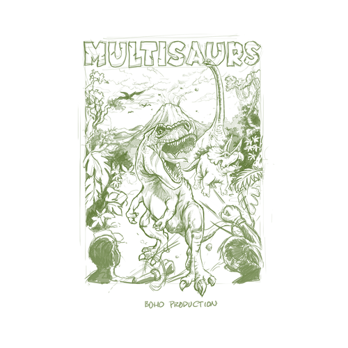 Keyvisual for MULTISAURS - an interactive Multimedia Show for Children from 4 years old Design by Antonius Agung