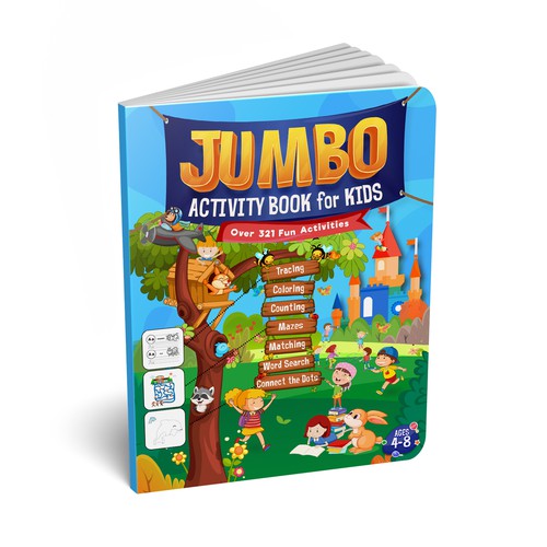 Fun Design for Jumbo Activity Book Design by saffran.designs