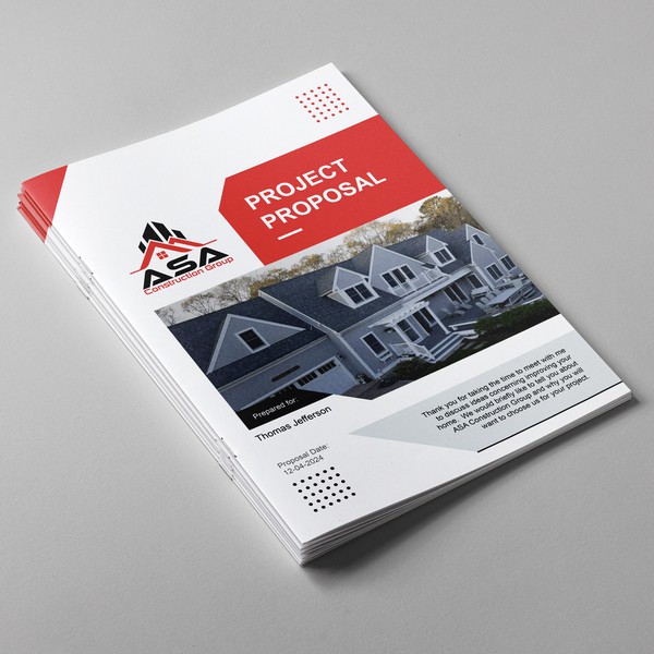 Design criado por Vecede com o nome "Clean Modern Roofing Presentation design"