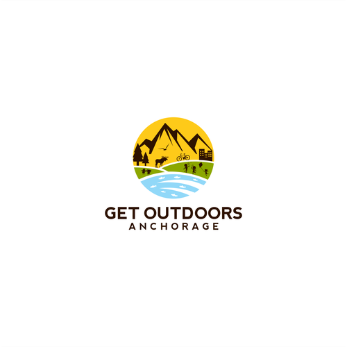 Get Outdoors Anchorage Alaska Logo Design Logo