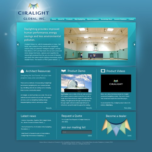 Website for Green Energy Smart Skylight Product Design por Halou