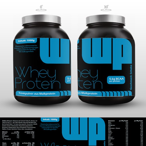 Product label for Protein powder Product label contest
