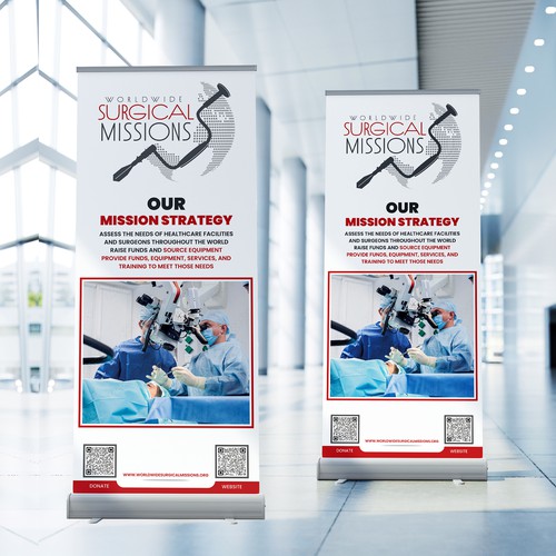 Surgical Non-Profit needs two 33x84in retractable banners for exhibitions Design by Graphic-Emperor
