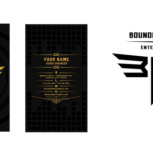 Design creative luxurious logo and business card for record label Design by Psyraid™