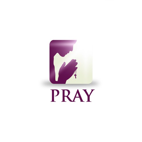 Create a classy prayer logo for a mobile app in the Catholic community ...