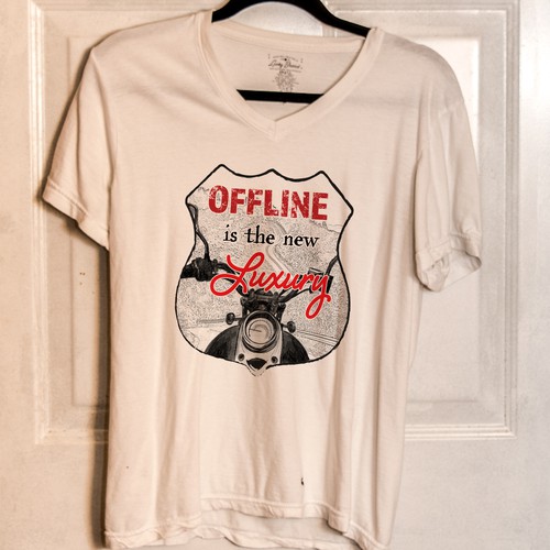  Offline  is the new luxury T  Shirt  Design  T  shirt  contest