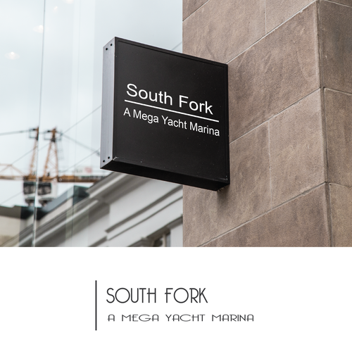 Design logo for newest and greatest mega-yacht marina in yachting capital of world.  Onward work. Design by ManevaDesigns