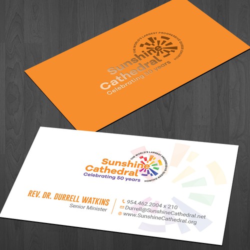 Business Card for Growing Progressing LGBTQ Church Design by a r t  ^ s t a r