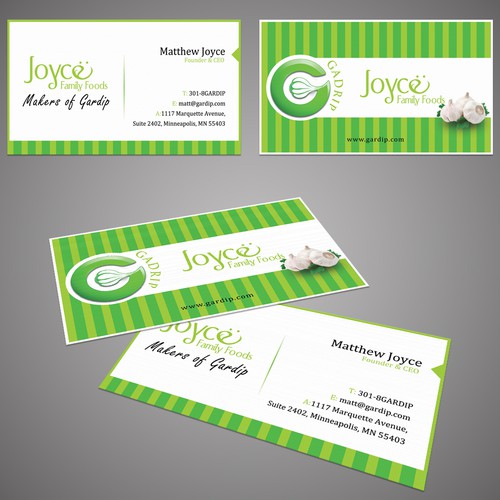 New stationery wanted for Joyce Family Foods デザイン by Cole.