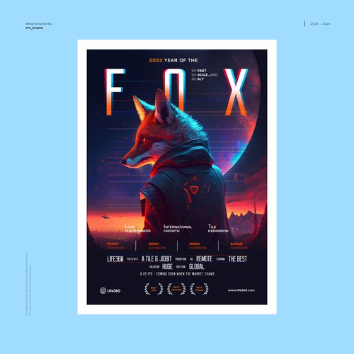 Design di Life360 2023 Year of the Fox Poster di FF3