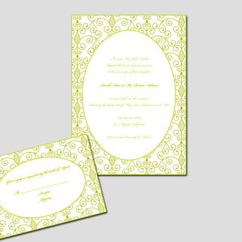 Letterpress Wedding Invitations Design by KENNYGUY2009