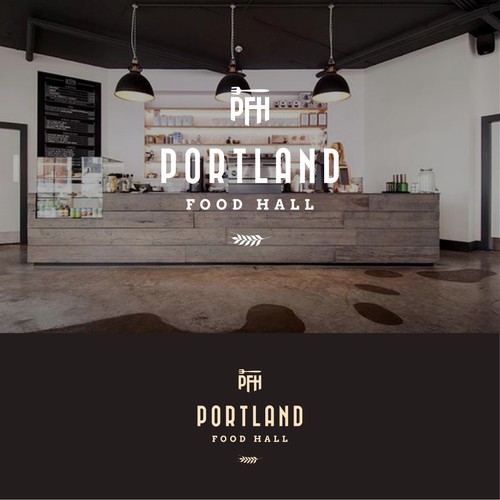 Portland Food Hall Logo & Outdoor Signage Diseño de Francesc Alex