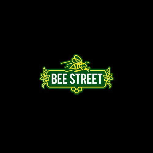 BeeStreet - a ghost kitchen Food Hall logo! Design by KLBRS