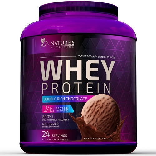 Diseño de Tasty Whey Protein Chocolate Design Needed for Nature's Nutrition de R O S H I N