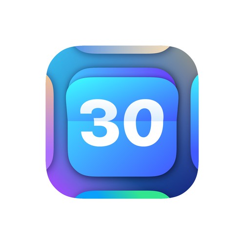 iOS Countdown App Icon Redesign Design by Hystudio