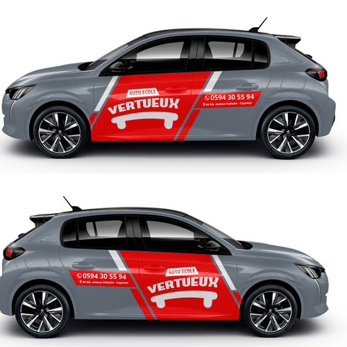 Simple Classy car design for a company that teach people how to drive Design by theANUNGs