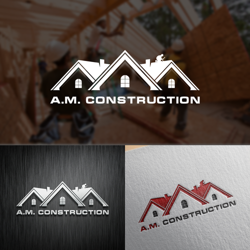 Next level Construction Logo for Home Improvement business "A.M. Construction" Design by Gaman Art Space
