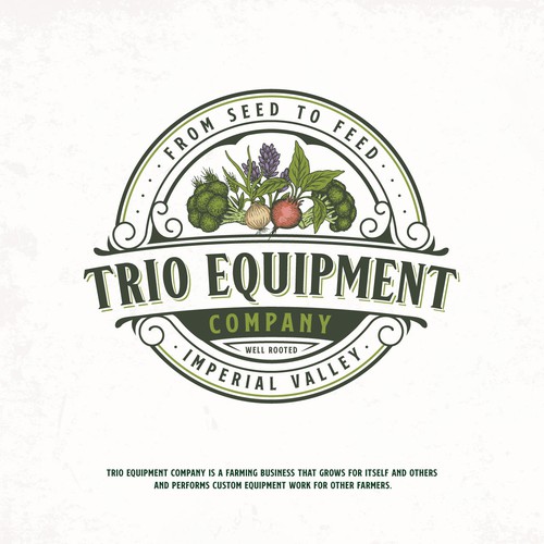 Design an agricultural logo for Trio Equipment Company Design by BestMaxa