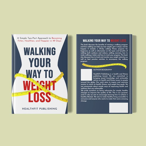 Exciting, Simple and Elegant Book Cover Design for Walking Your Way to Weight Loss Design by Chagi-Dzn