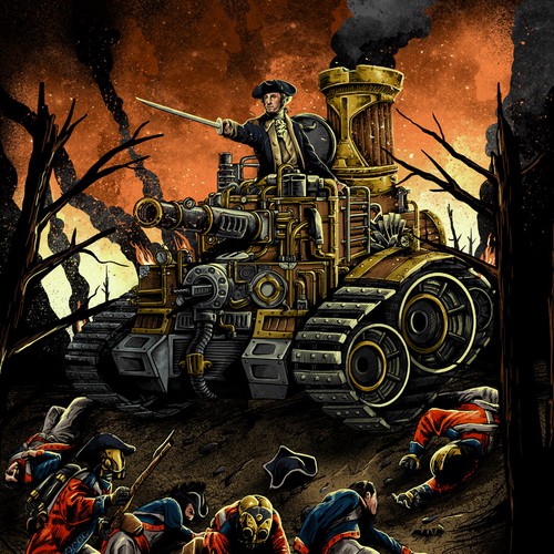 George washington steampunk tank | T-shirt contest | 99designs
