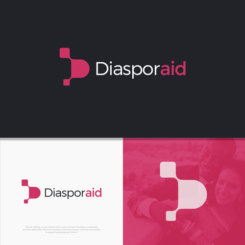 Design a powerful logo for diasporaid, an impact-oriented network/platform for expats Design by JLShuaG
