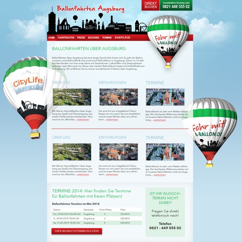 Web page design contest entry by gluecksrocka