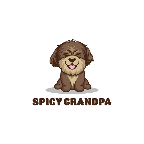 Design a logo with a senior dog named "Spicy Grandpa"!! Design by EMLanderz