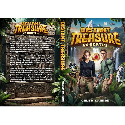 Fiction Book Cover for a Vibrant Jungle Adventure Design by ruddyncang