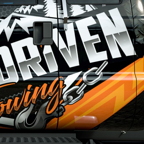 Bold Tow Truck Wrap Design by My Idea Studio