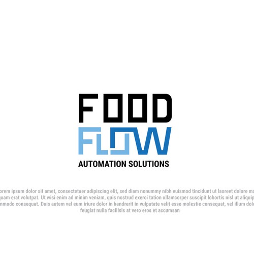 FoodFlow Automation Logo Design by rainmar