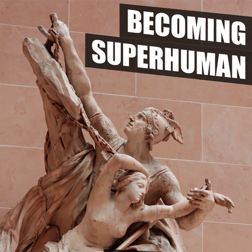 "Becoming Superhuman" Book Cover Diseño de Sai Wagner