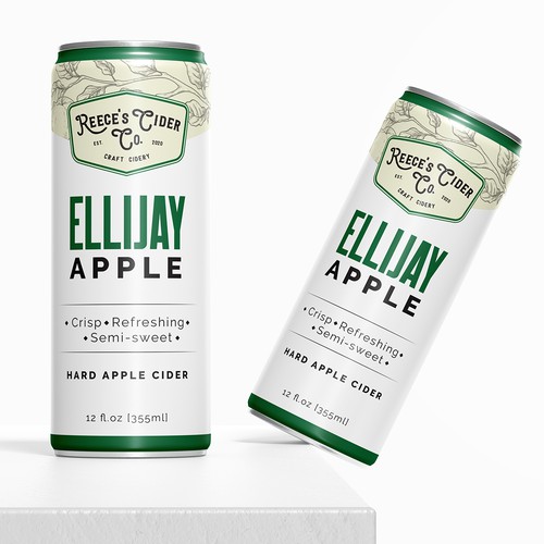 modern Hard apple cider can label Design by Shark1@