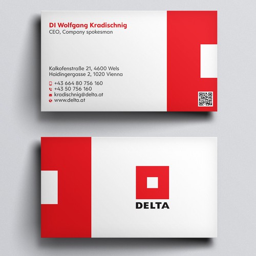 DELTA Business Card Relaunch Design réalisé par Design sp